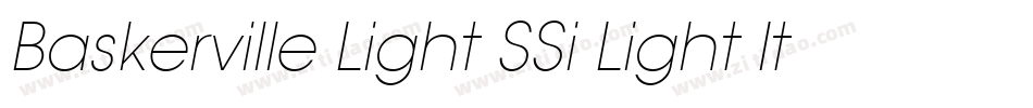 Baskerville Light SSi Light Italic字体转换